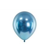 Balónek platina modrý 30 cm, 10 ks