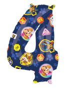 Fóliový balónek číslo 4 Paw Patrol, 66 cm
