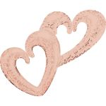 Fóliový balónek double Srdce rose-gold, 134 x 91 cm
