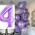 Balónkový set 4.narozeniny, fialový, 13 ks