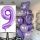Balónkový set 9.narozeniny, fialový, 13 ks