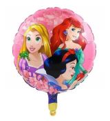 Fóliový balonek Locika, Sněhurka a Bella, kulatý, 43 cm