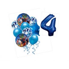 Balónkový set Avengers, 4.narozeniny, 10 ks