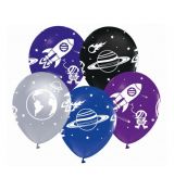 Kosmonaut balonky 5 ks, 30 cm