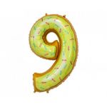 Fóliový balónek číslo 9 - Donut, 78 cm
