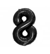 Fóliový balónek číslo 8 - černý, 92cm