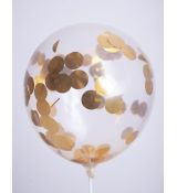 Set balónky 6 ks s konfetami - ZLATÉ