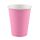 Růžové kelímky papírové, 8 ks, 250 ml