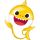 Fóliový balónek BABY SHARK, žlutý, 66 cm