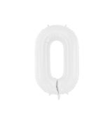 Fóliový balónek číslo 0 - bílý, 86 cm