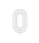 Fóliový balónek číslo 0 - bílý, 86 cm