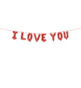 Fóliový balónek nápis I LOVE YOU, červený, 260x40 cm