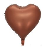 Fóliový balónek - srdce hnědé