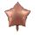 Fóliový balónek hvězda hnědá 45 cm