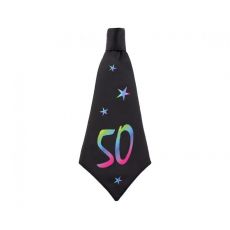 Párty kravata 50.narozeniny - černá, 42 cm