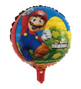 Fóliový balónek SUPER MARIO, kulatý, 45 cm