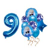 Balónkový set Mini šéf 9.narozeniny, 10 ks