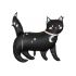 Fóliový balónek Kočka černá, 96x95 cm