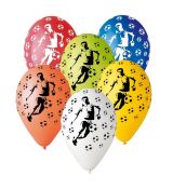 Balónek Fotbalista, 30 cm, 5 ks, mix barev