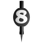 Dortová fontána č. 8 černo-bílá