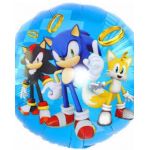 Fóliový balónek SONIC, kulatý, 45 cm