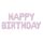 Fóliový balónek nápis Happy Birthday světle fialový