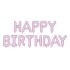 Fóliový balónek nápis Happy Birthday světle fialový