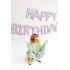 Fóliový balónek nápis Happy Birthday světle fialový