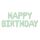 Fóliový balónek nápis Happy Birthday světle zelený