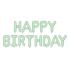 Fóliový balónek nápis Happy Birthday světle zelený