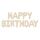 Fóliový balónek nápis Happy Birthday světle krémový