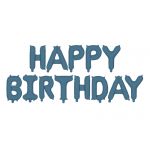 Fóliový balónek nápis Happy Birthday námořní modrá