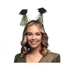 Čelenka Promoce, černá zlatá, 1 ks