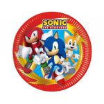 SONIC papírové talířky, 23 cm, 8 ks
