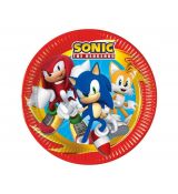 SONIC papírové talířky, 23 cm, 8 ks