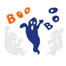Gelové samolepky Duchové/BOO, 20x20 cm