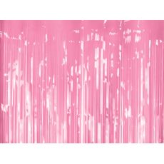 Dekorace závěs fóliový světle růžový 100x200 cm