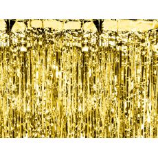 Dekorace závěs fóliový zlatý 100x200 cm