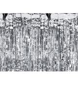 Dekorace závěs fóliový stříbrný 100x200 cm