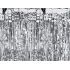 Dekorace závěs fóliový stříbrný 100x200 cm