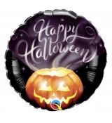 Fóliový balónek Happy Halloween s dýní, 46 cm