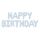 Fóliový balónek Nápis Happy Birthday modrý