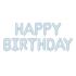 Fóliový balónek Nápis Happy Birthday modrý