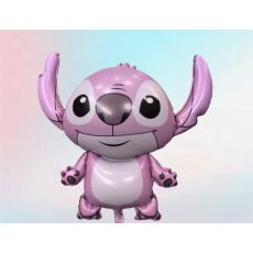 Fóliový balónek STITCH růžový, 90x83 cm