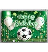 Foto plátno Fotbal Happy Birthday, 180 x 110 cm