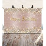 Foto plátno Happy Birthday, rose-gold, 150 x 105 cm