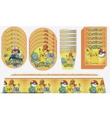 POKÉMON narozeninový party set pro děti (10 osob) - kompletní výzdoba