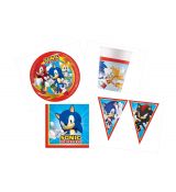 SONIC – kompletní výzdoba na narozeninovou oslavu ( 8 osob )