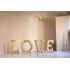 Stojící fóliový balónek nápis LOVE, zlatý, 350x114 cm