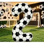 Fóliový balónek číslo 2 Fotbal, 102 cm
